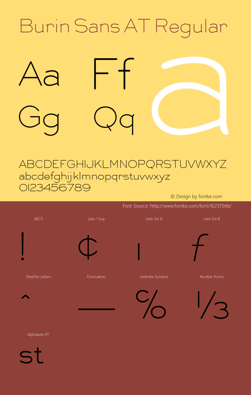 Burin Sans AT Regular Version 1.100;PS 001.001;Core 1.0.38图片样张