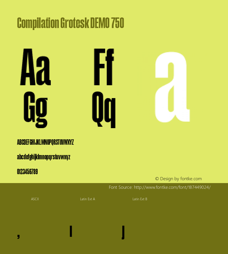 Compilation Grotesk DEMO 750 Version 1.000图片样张