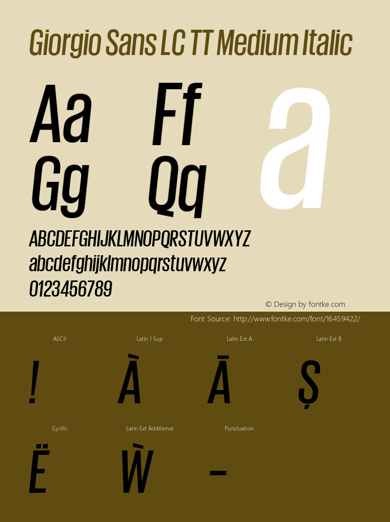 Giorgio Sans LC TT Medium Italic 1.001图片样张