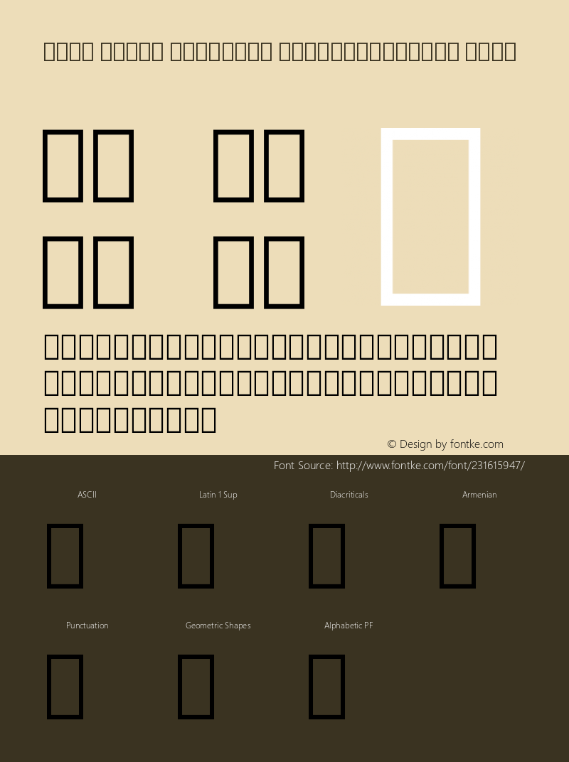 Noto Serif Armenian ExtraCondensed Thin Version 2.005图片样张