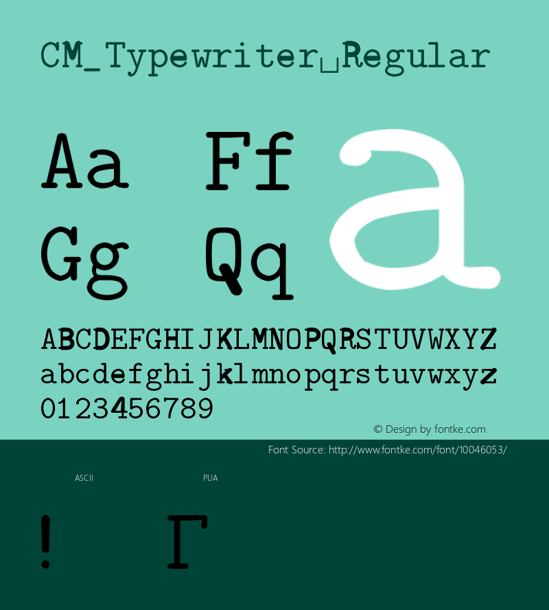 CM_Typewriter Regular CMTT图片样张