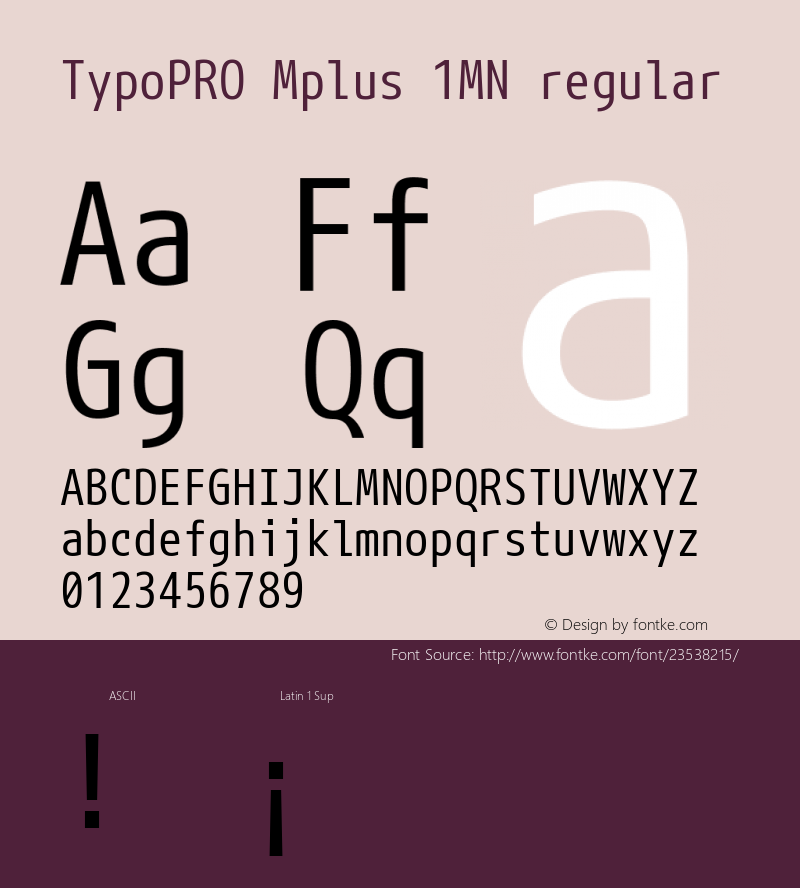 TypoPRO Mplus 1MN regular 图片样张