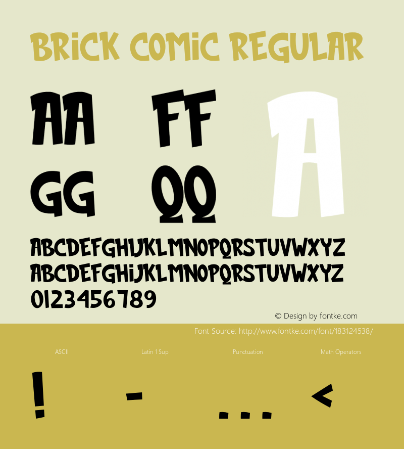 brick comic Version 1.00;February 22, 2021;FontCreator 12.0.0.2525 64-bit图片样张