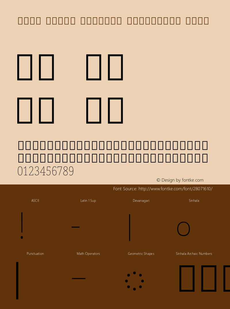 Noto Serif Sinhala Condensed Thin Version 2.001图片样张