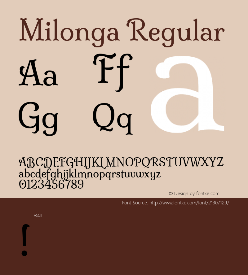 Milonga Regular 图片样张