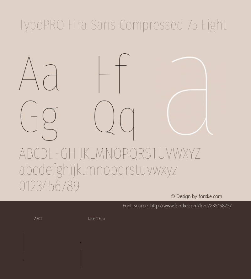 TypoPRO Fira Sans Compressed Eight Version 4.203;PS 004.203;hotconv 1.0.88;makeotf.lib2.5.64775图片样张