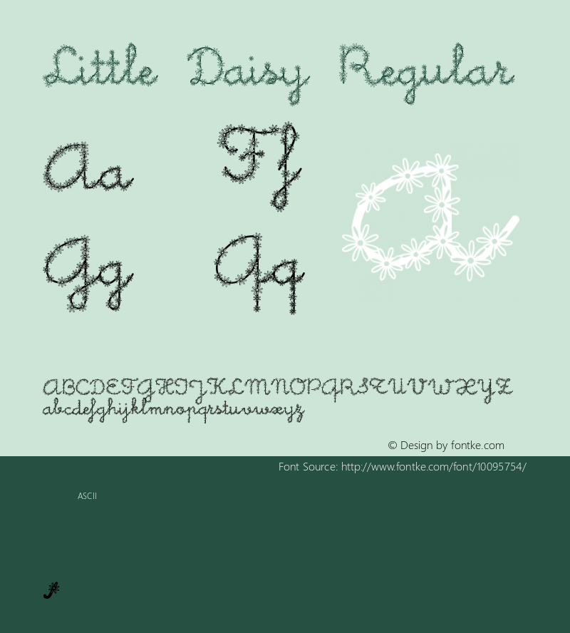 Little Daisy Regular Version 1.0; 2001; initial release图片样张