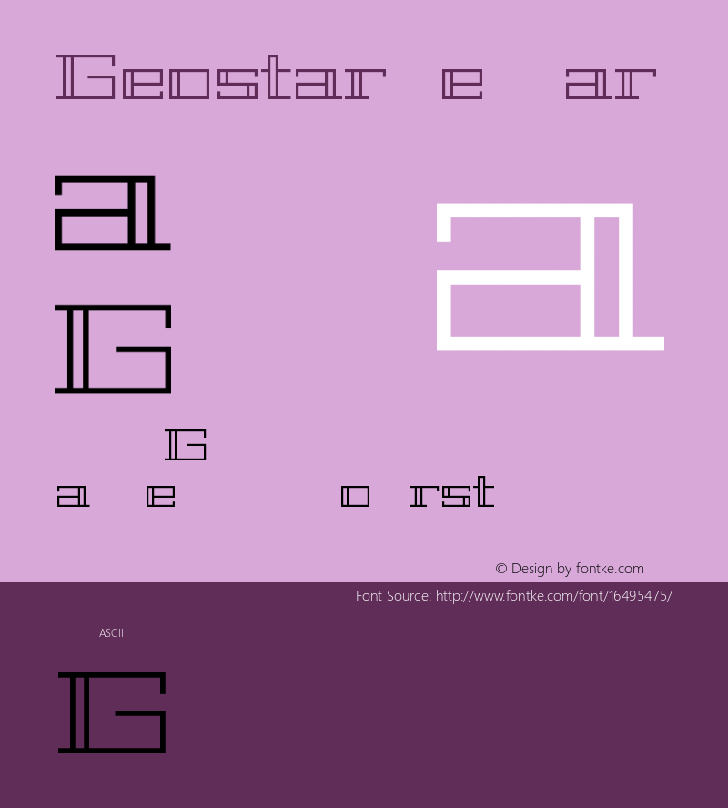 Geostar Regular Version 1.002图片样张