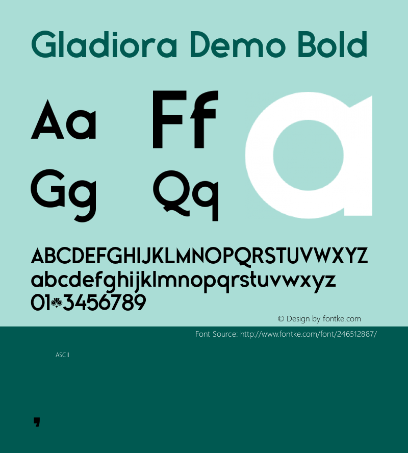 GladioraDemo-Bold Version 1.000图片样张