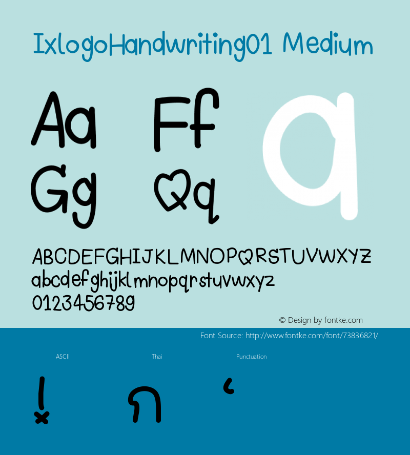 IxlogoHandwriting01 Version 001.000图片样张