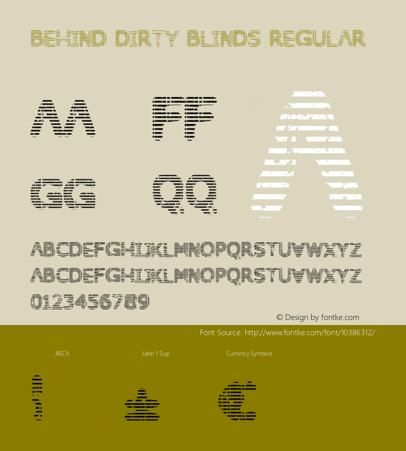 Behind Dirty Blinds Regular Version 1.000图片样张