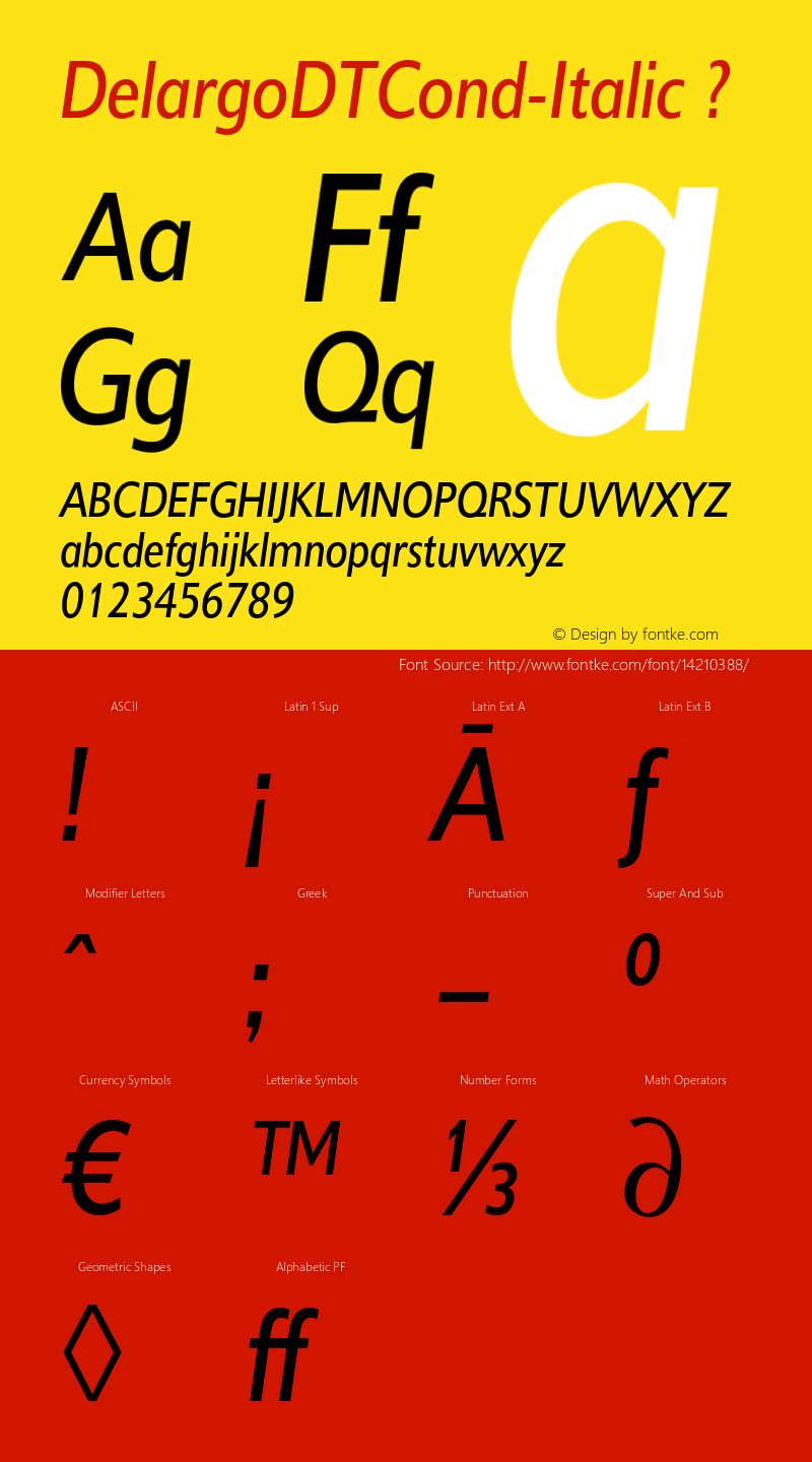 DelargoDTCond-Italic ? Version 1.00 CFF OTF. DTP Types Limited Aug 10 2006;com.myfonts.dtptypes.delargo-dt.condensed-italic.wfkit2.2E52图片样张