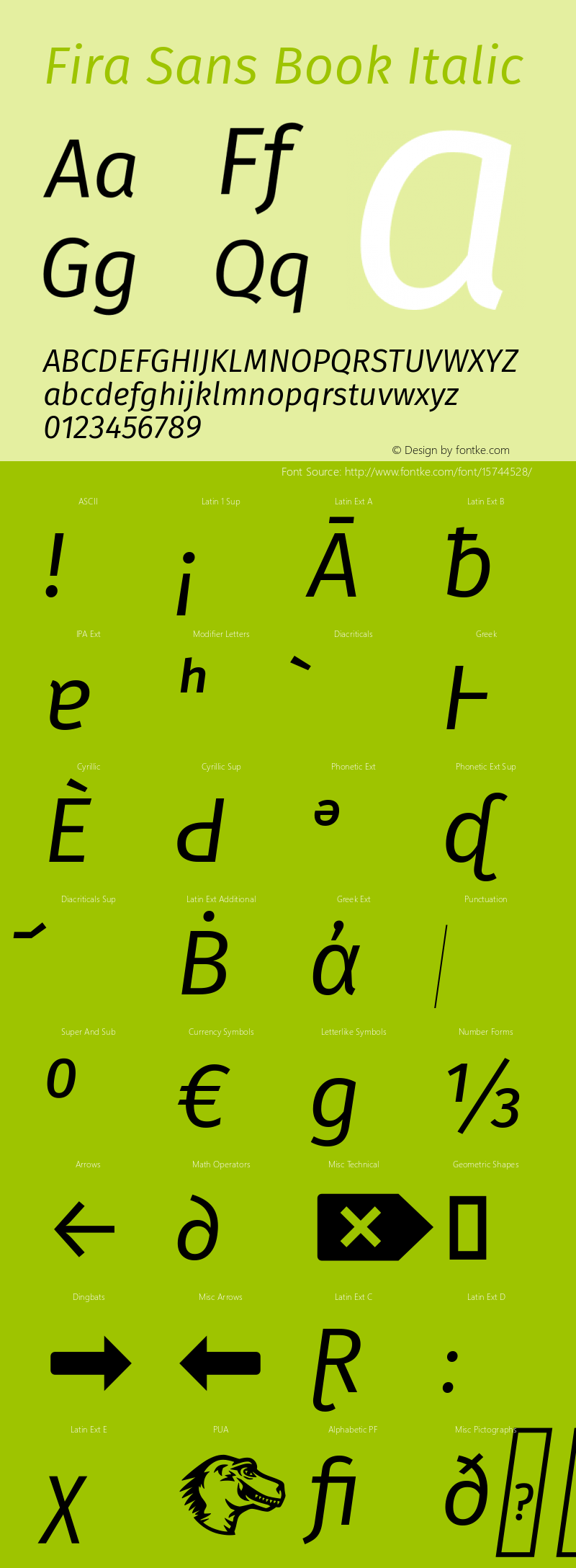 Fira Sans Book Italic Version 4.106图片样张