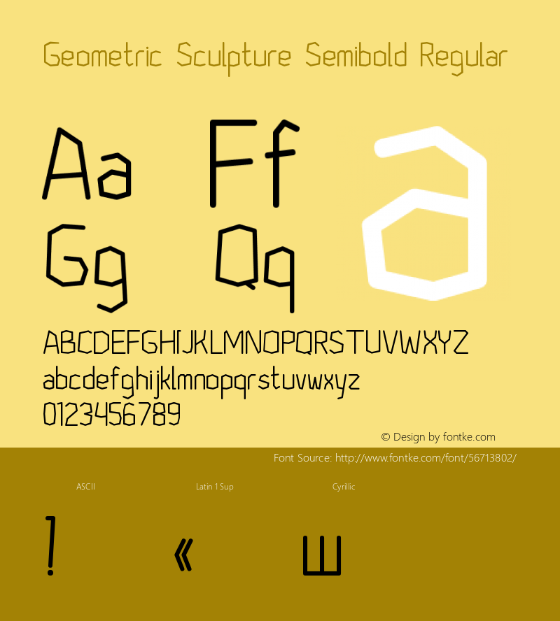 Geometric Sculpture Semibold Version 1.0图片样张