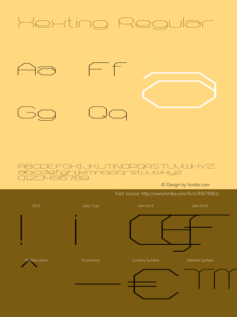 Hexting-ExtraexpandedRegular Version 1.000图片样张