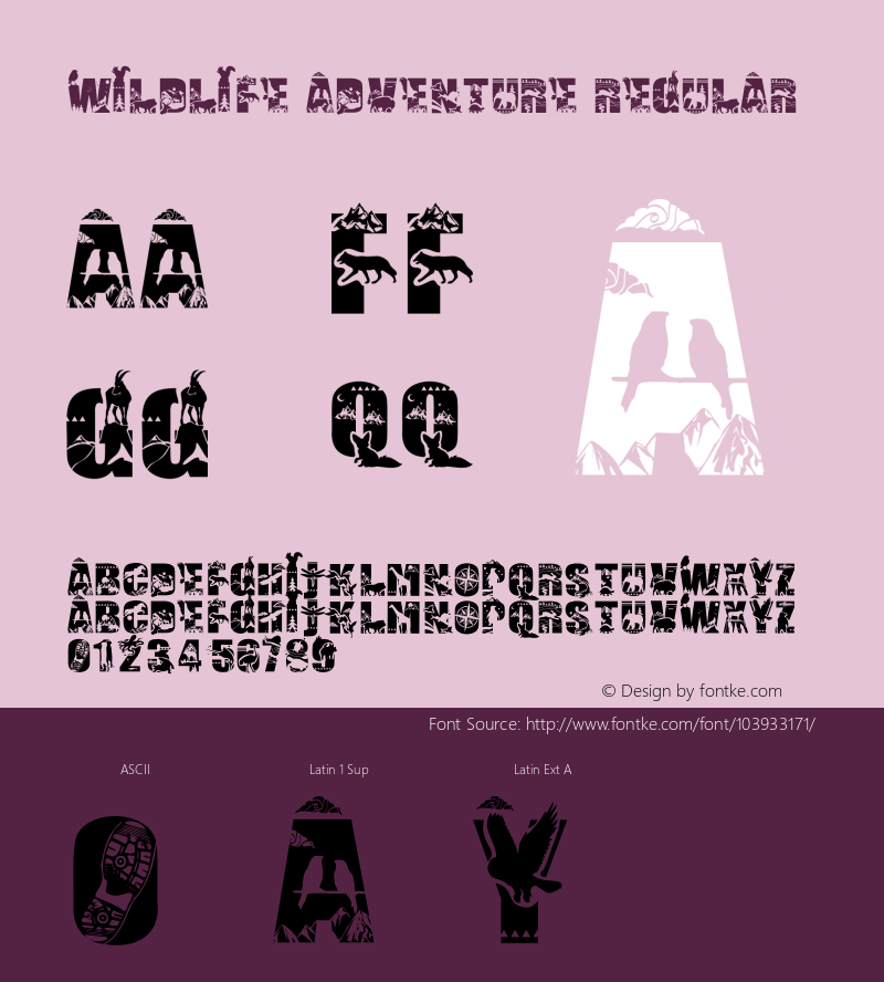 Wildlife Adventure Version 1.001;Fontself Maker 3.5.4图片样张