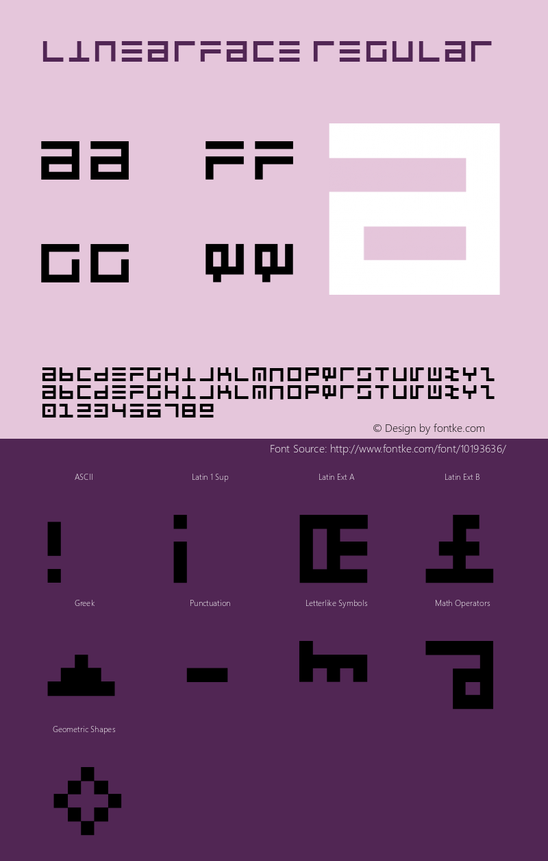 LinearFace Regular 001.000图片样张
