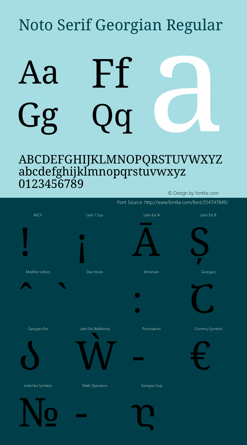 Noto Serif Georgian Regular Version 2.003图片样张