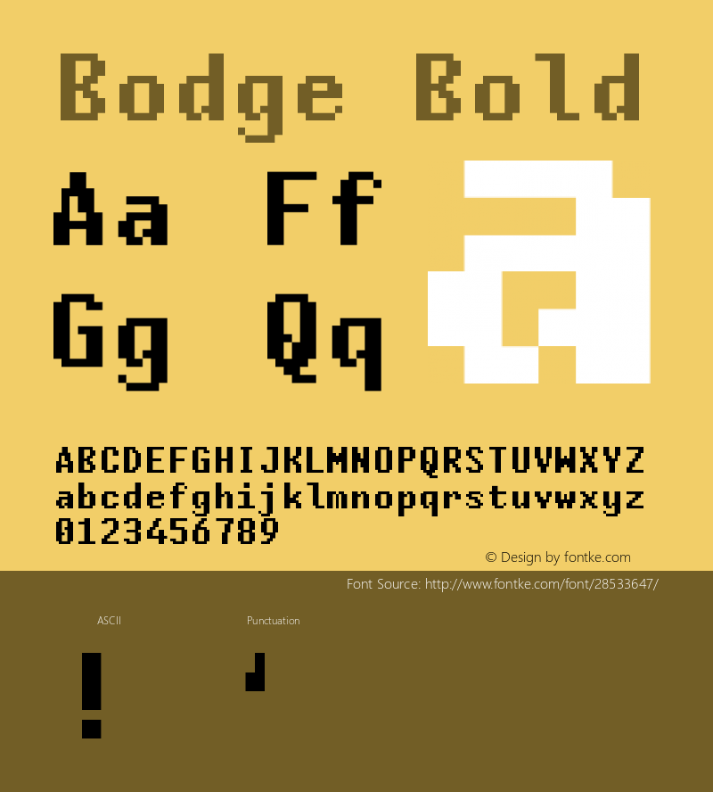 Bodge Bold Version 1.0图片样张