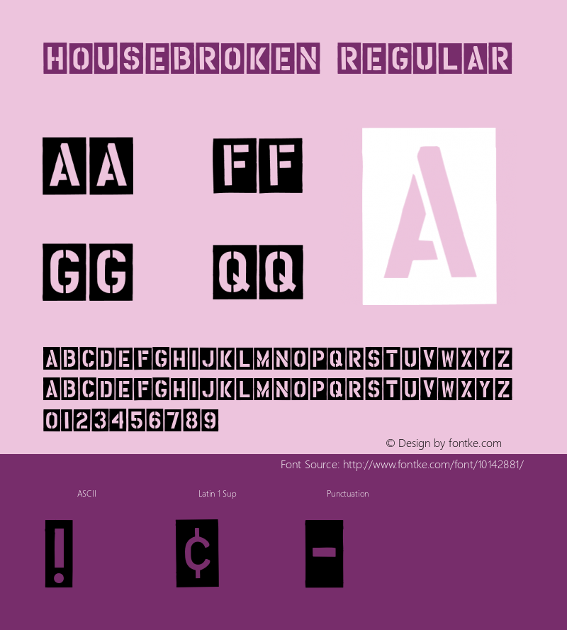 HouseBroken Regular Version 001.000图片样张