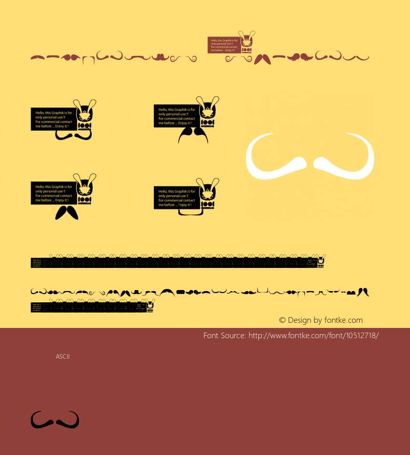 mustache Regular Version 1.00 August 4, 2012, initial release图片样张