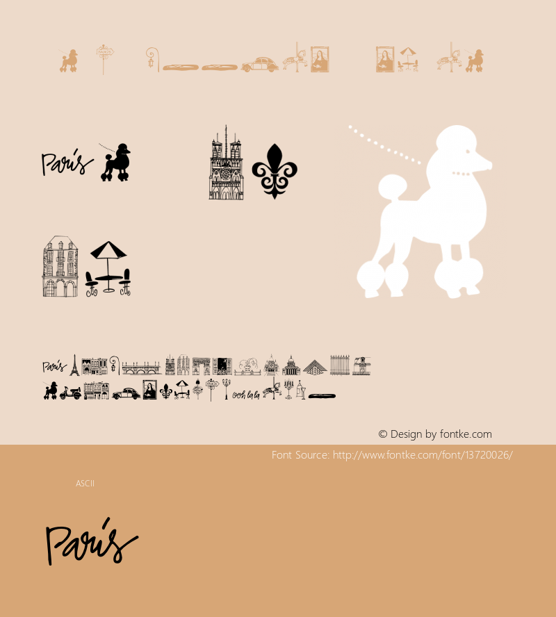 Paris Doodles Regular 1.000图片样张