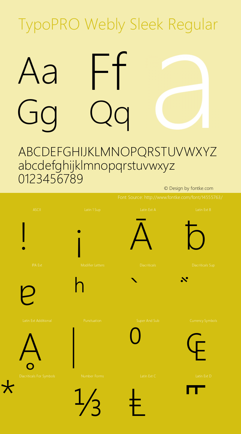 TypoPRO Webly Sleek Regular Version 0.10 January 23, 2013图片样张