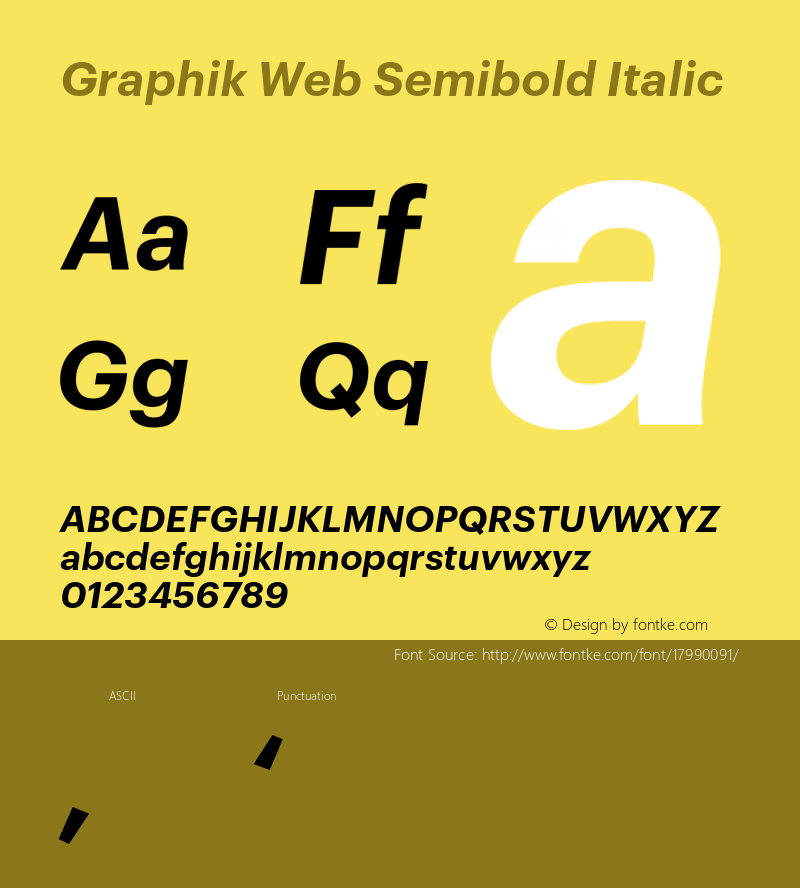 Graphik Web Semibold Italic Version 001.000 2009图片样张