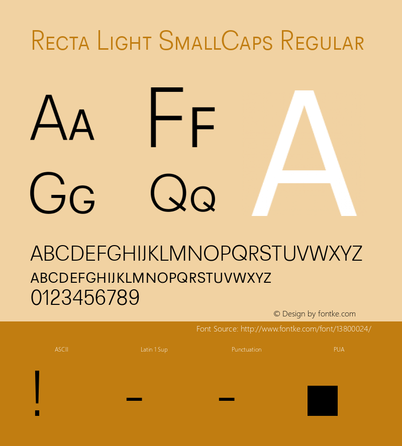 Recta Light SmallCaps Regular Version 1.000图片样张