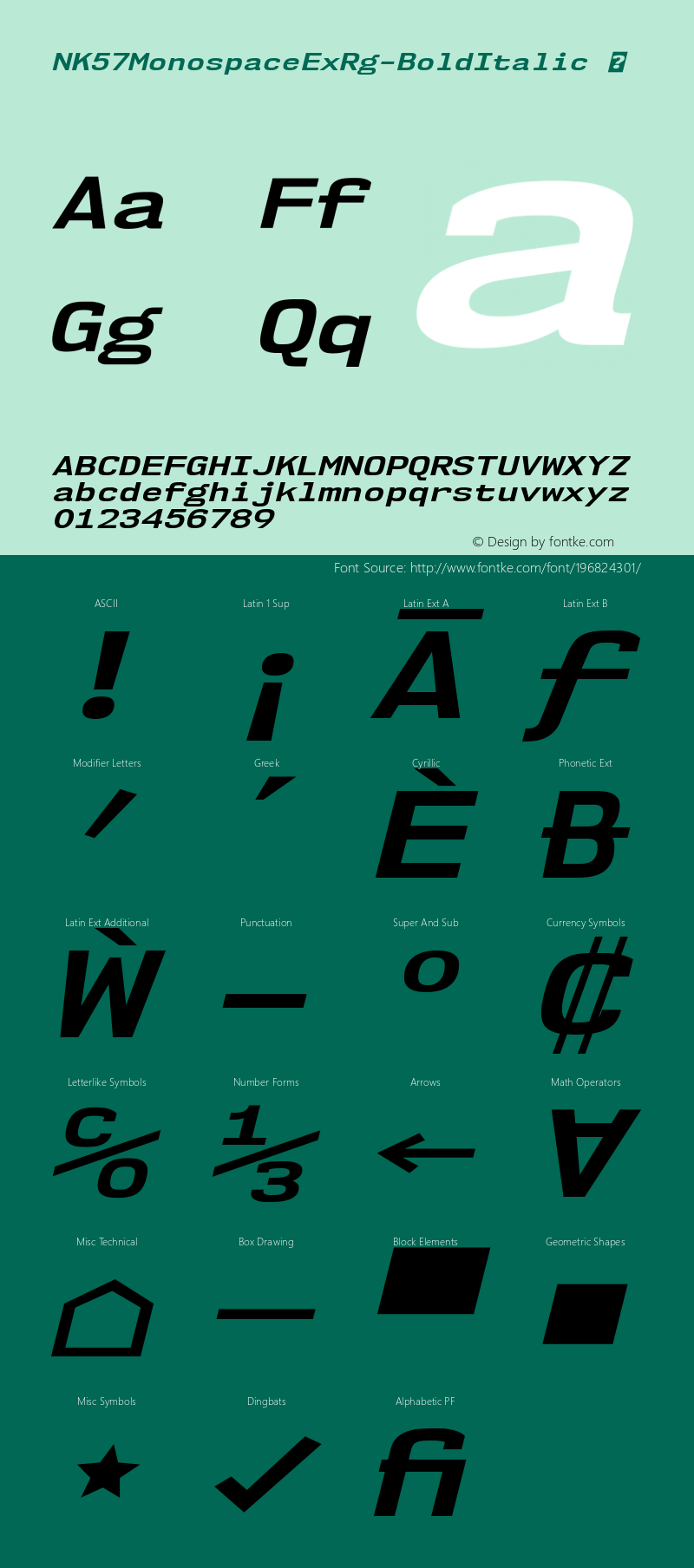 ☞NK57MonospaceExRg-BoldItalic Version 1.000;com.myfonts.easy.typodermic.nk57-monospace.expd-bold-italic.wfkit2.version.4sfn图片样张