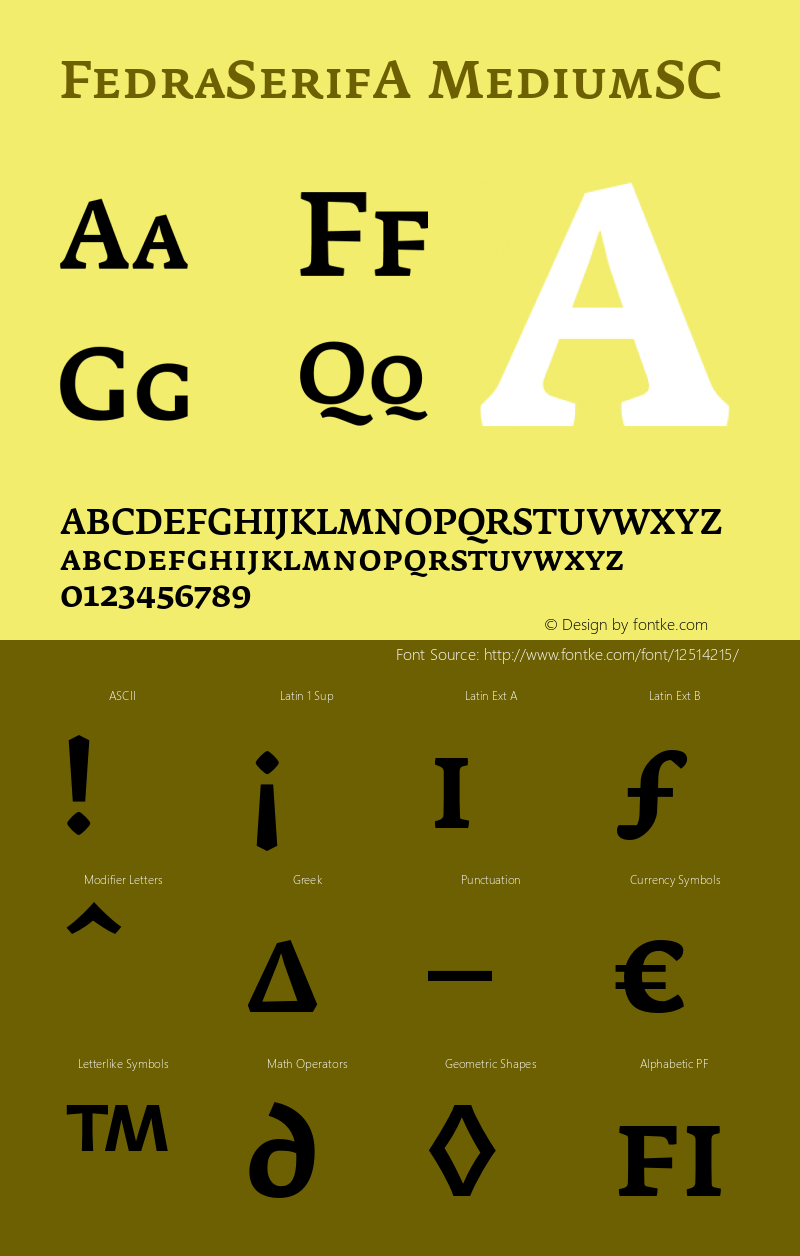 FedraSerifA MediumSC Version 001.000图片样张