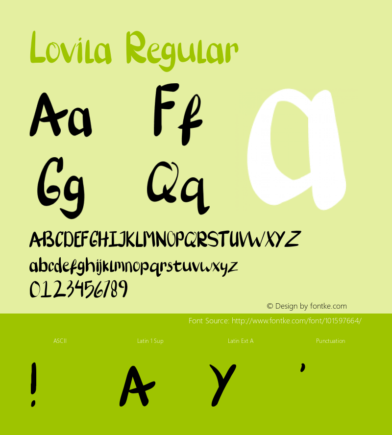 Lovila Version 1.002;Fontself Maker 3.5.4图片样张