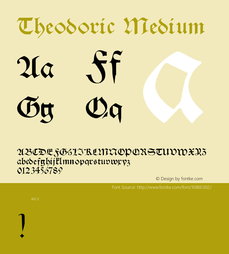 Theodoric Medium Version 001.001图片样张