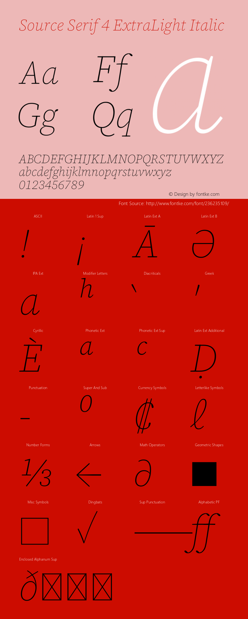 Source Serif 4 ExtraLight Italic Version 4.004;hotconv 1.0.116;makeotfexe 2.5.65601图片样张