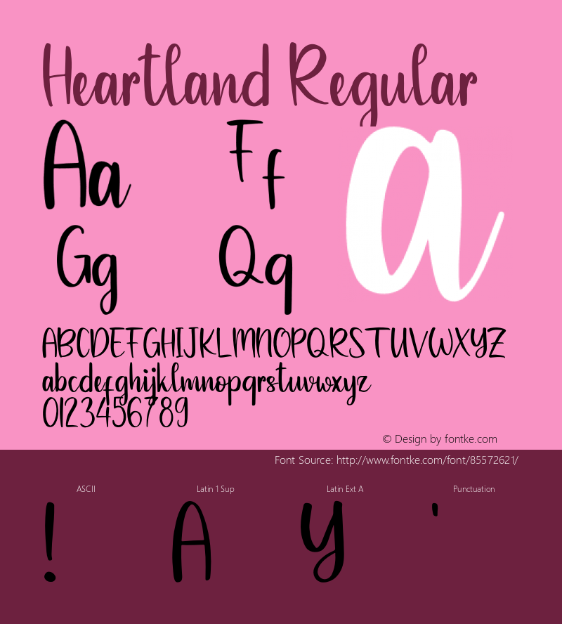 Heartland Version 1.002;Fontself Maker 3.5.1图片样张