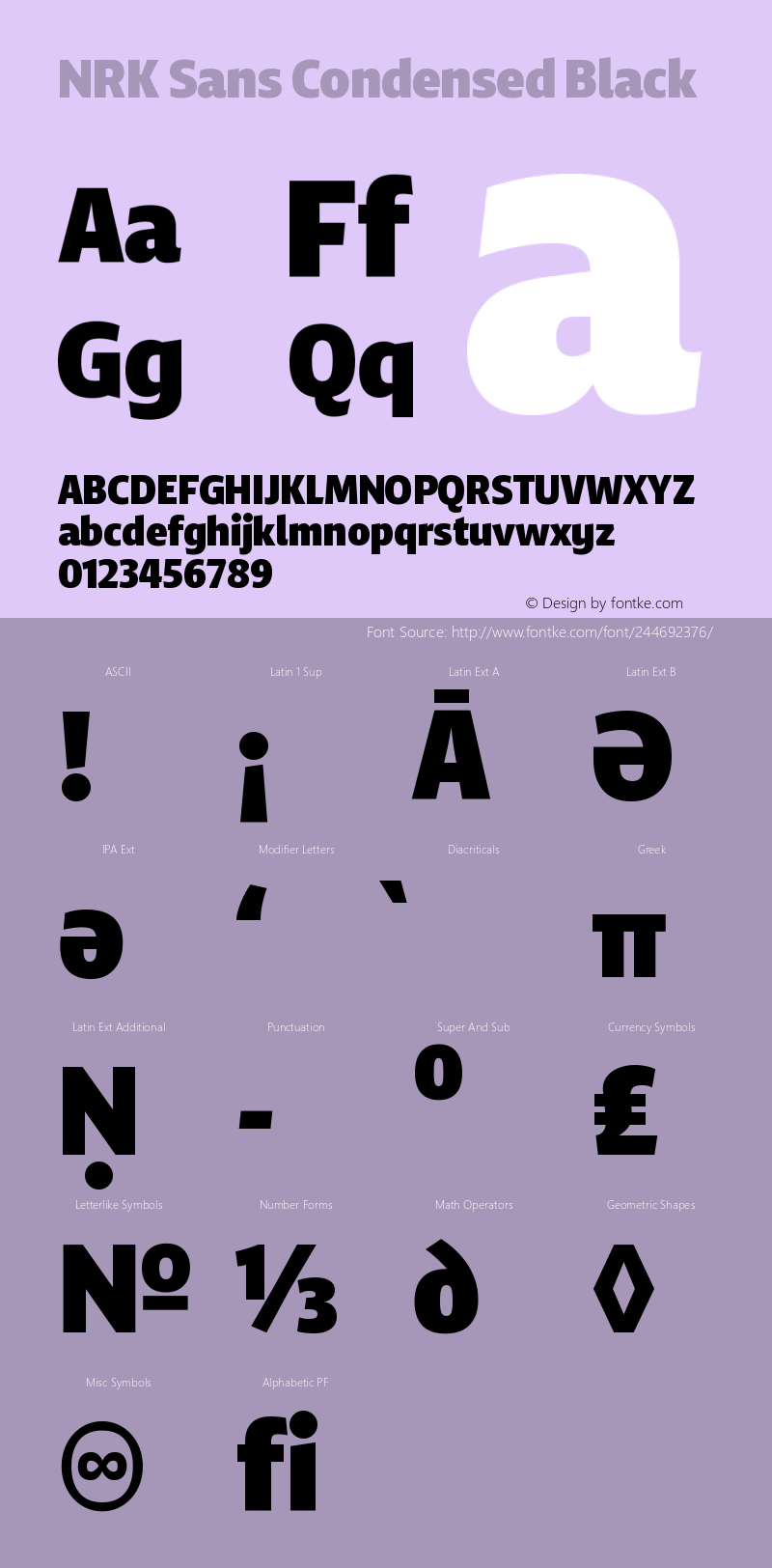 NRK Sans Condensed Black Version 1.010图片样张