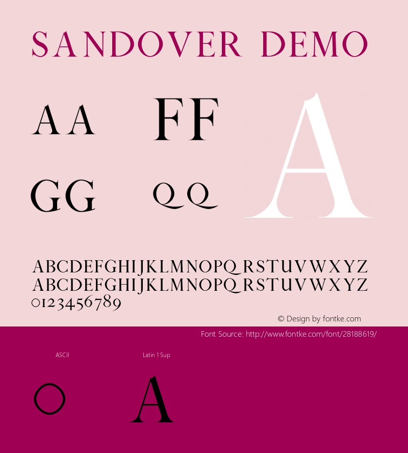SandoverDemo Version 1.002;Fontself Maker 3.0.1图片样张