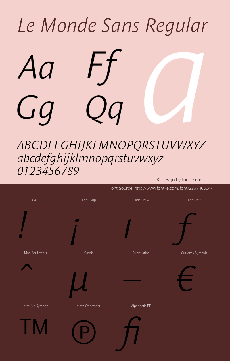 Le Monde Sans Light Italic 001.000图片样张