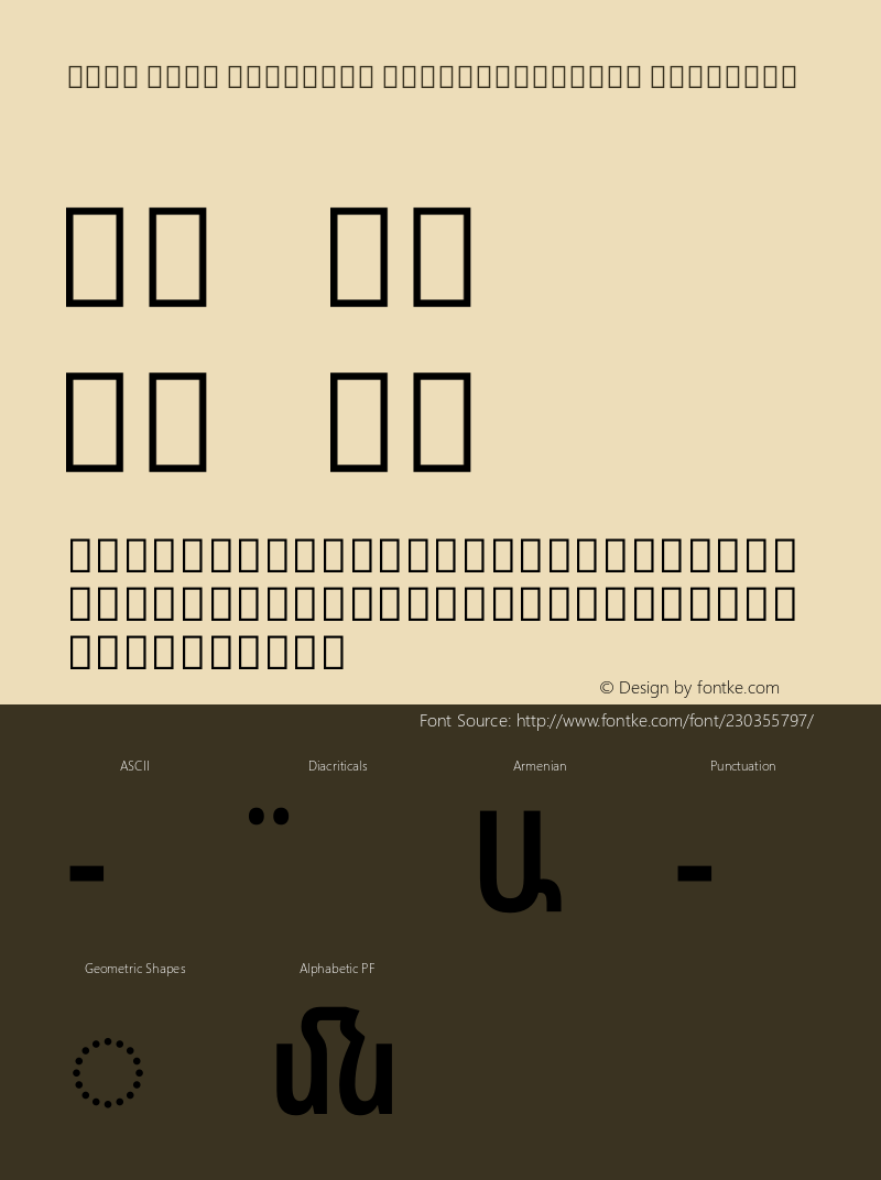 Noto Sans Armenian ExtraCondensed SemiBold Version 2.005图片样张