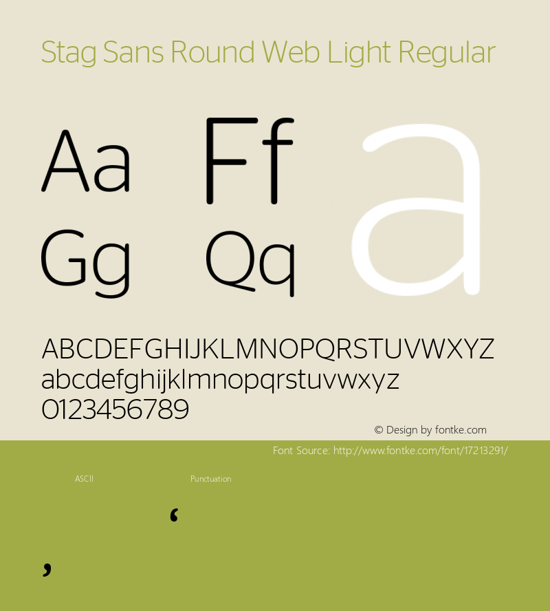 Stag Sans Round Web Light Regular Version 001.001 2009图片样张