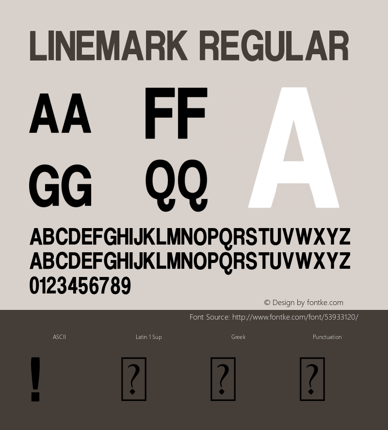 Linemark Version 1.00;January 26, 2020;FontCreator 11.5.0.2422 64-bit图片样张
