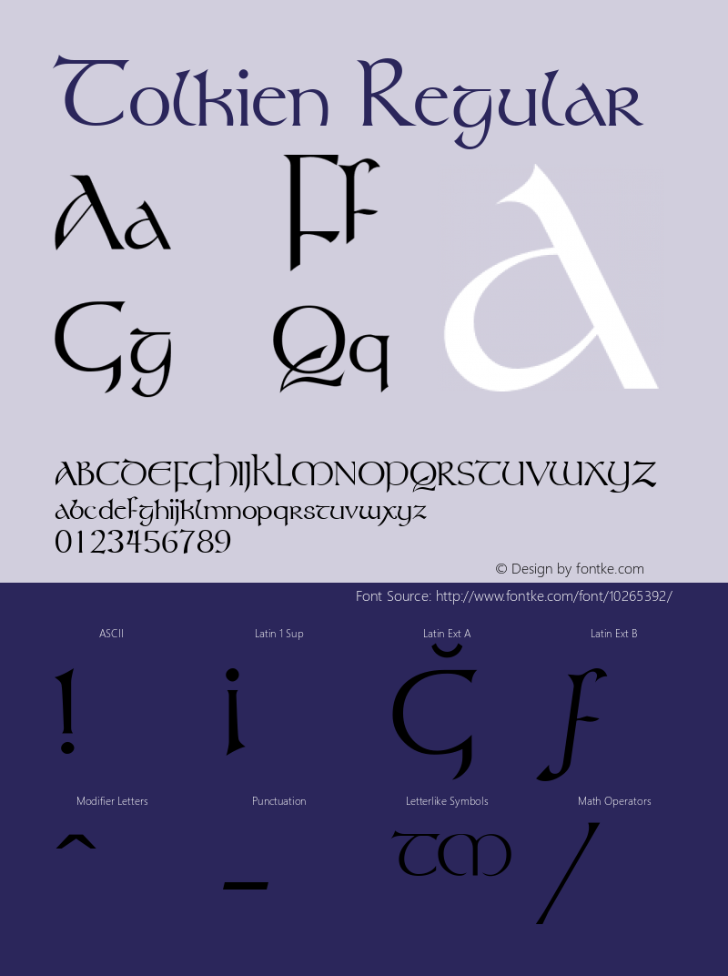 Tolkien Regular IAUC-1图片样张