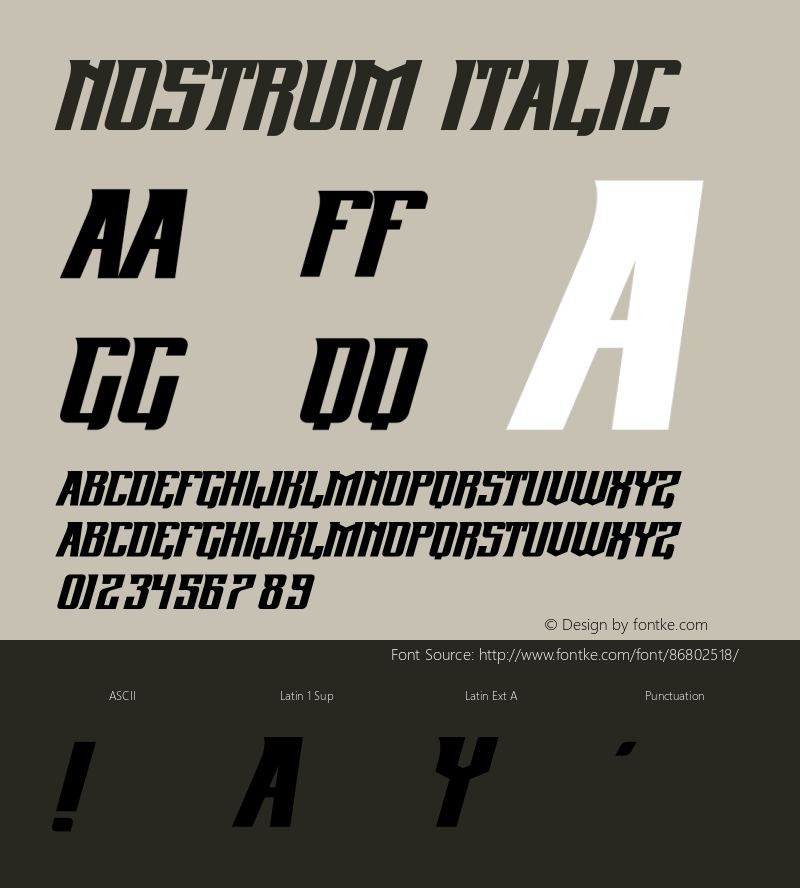 Nostrum Italic Version 1.001;Fontself Maker 3.5.4图片样张