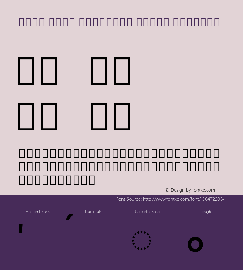 Noto Sans Tifinagh Adrar Regular Version 2.002; ttfautohint (v1.8.3) -l 8 -r 50 -G 200 -x 14 -D tfng -f none -a qsq -X 