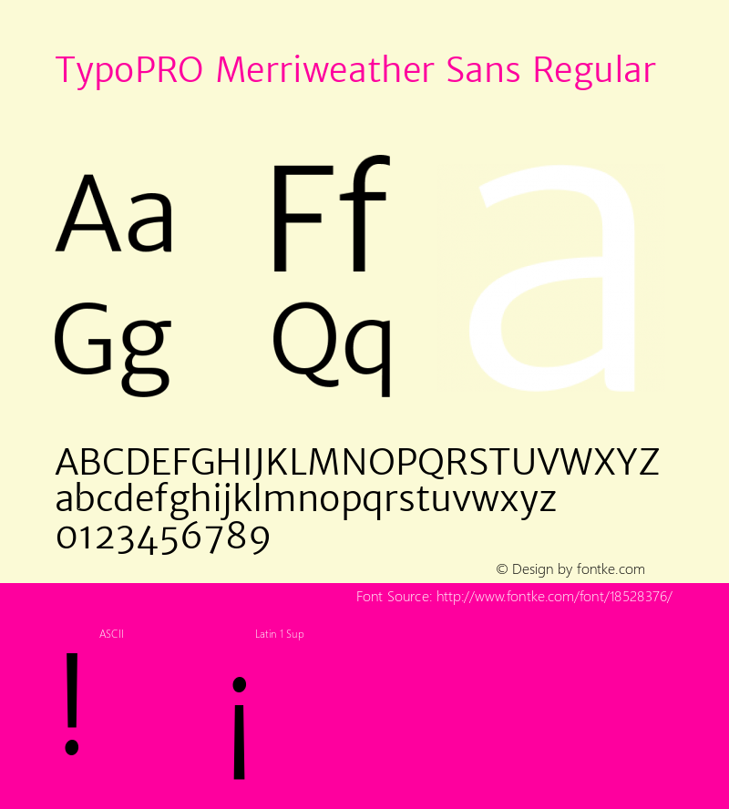 TypoPRO Merriweather Sans Regular Version 1.006; ttfautohint (v1.4.1) -l 6 -r 50 -G 0 -x 11 -H 220 -D latn -f none -w 