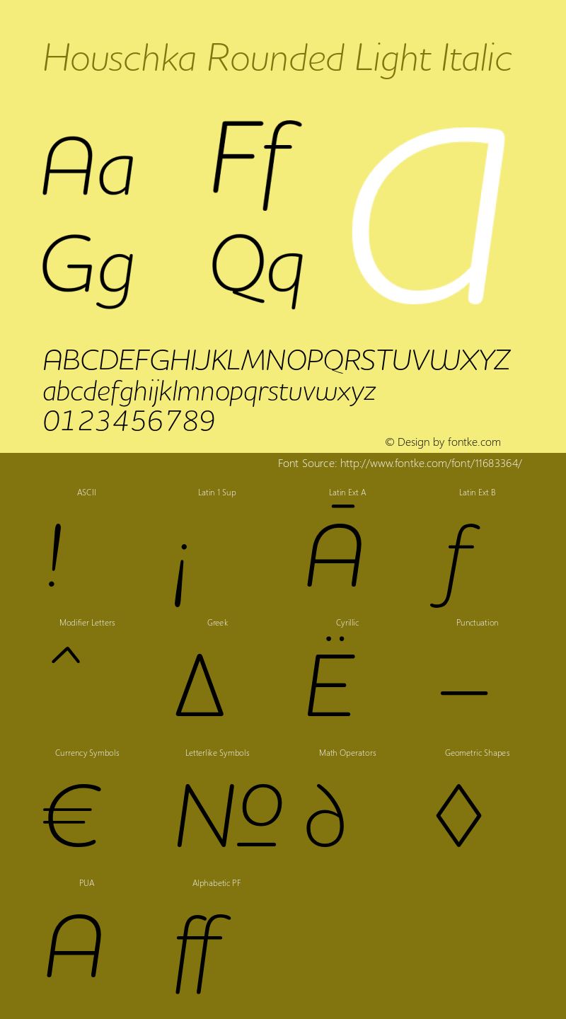 Houschka Rounded Light Italic 001.000图片样张