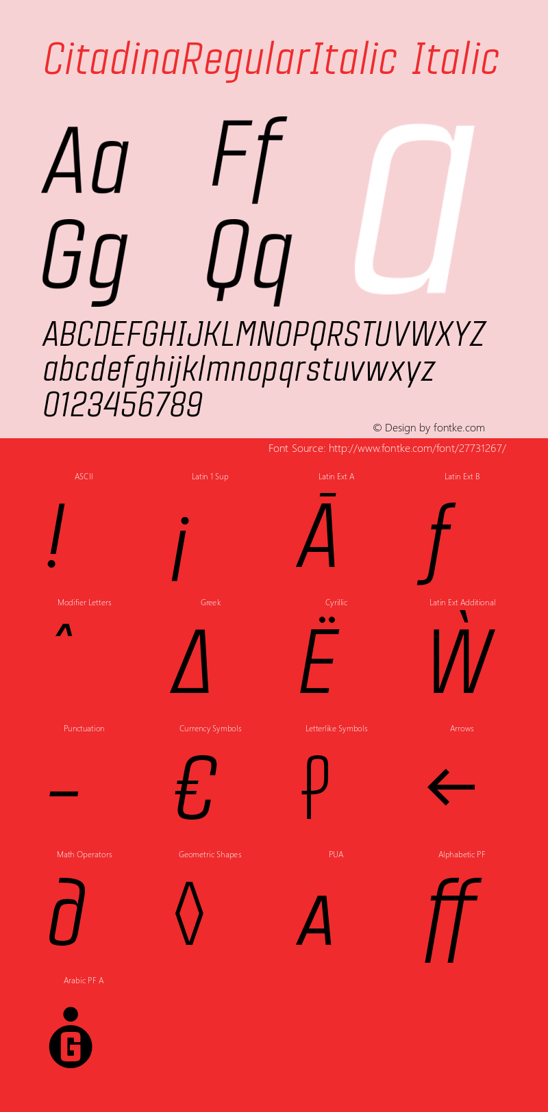 CitadinaRegularItalic Version 001.001 ;com.myfonts.easy.graviton.citadina.regular-italic.wfkit2.version.4Af3图片样张