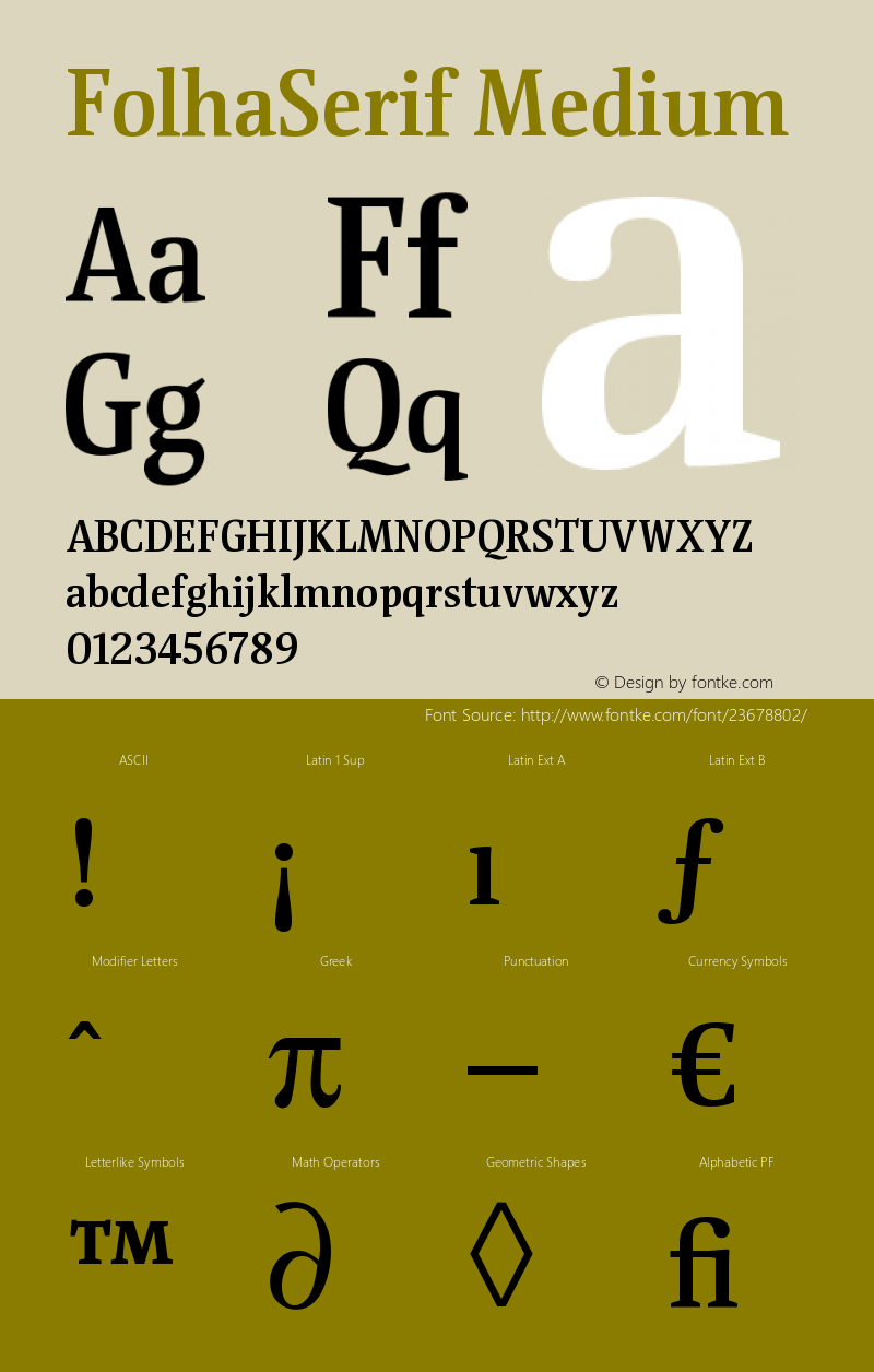 FolhaSerif-Medium Version 001.000图片样张