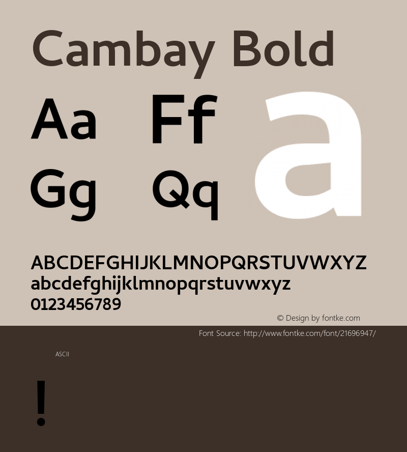 Cambay Bold 图片样张