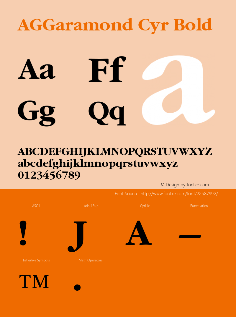 AGGaramond Cyr Bold 001.000图片样张